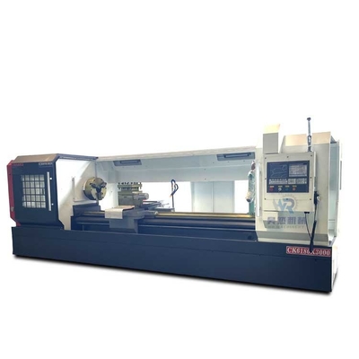 Torno CNC CK6180 Máquina de torneamento CNC 4 estações Turret Siemens Sistema
